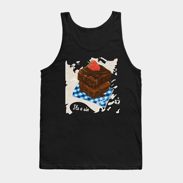 Chocolate brownie or its a sin Tank Top by Evgenija.S